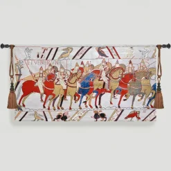 Jacquard Woven Tapestry Gobelin Aubusson Tapestry Wall Hanging Bayeux Tapestry Loom Cotton Weave Living Room Bedroom Decoration(without Stick and Tassels)