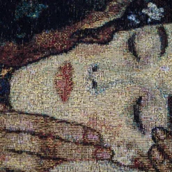 Jacquard Woven Tapestry Gobelin Aubusson Wall Hanging Klimt The Lover Loom Cotton Weave Living Room Bedroom Decoration(without Stick and Tassels)