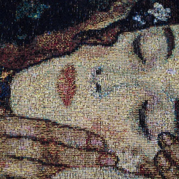 Jacquard Woven Tapestry Gobelin Aubusson Wall Hanging Klimt The Lover Loom Cotton Weave Living Room Bedroom Decoration(without Stick and Tassels)