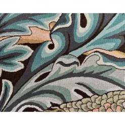 Jacquard Woven Tapestry Gobelin Aubusson Wall Art Hanging Large Tapestry Reproduction Loom Cotton Weave Forest Peacock Belgian Tapestry (without tassels and rod)