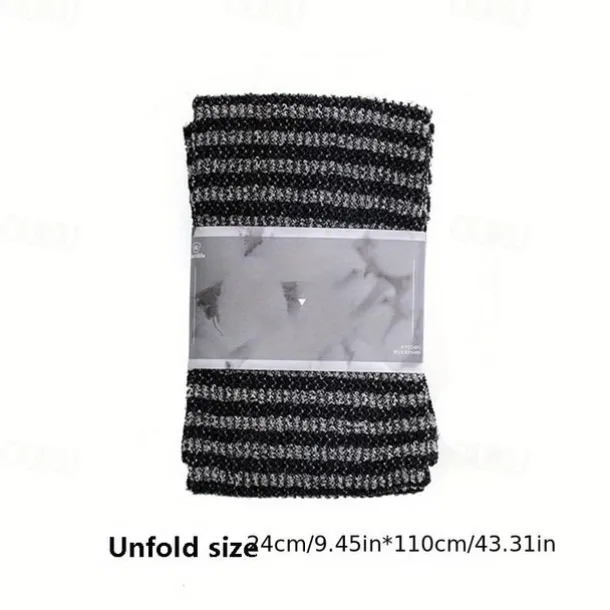 Japanese Long Strip Rubbing Bath Towel, Back Exfoliating Scrubber, Body Back Scrubber Towel For Shower, Bath Scrub Washcloth For Men & Women Exfoliation, Back Rubbing Towel, Strong Pulling Back Long Strip To Wipe Back