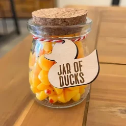 Jar of Ducks, Jar of Ducks Gift Jar, 50PCS Cute Mini Ducks, Give a Duck in a Bottle, White Elephant Gift, Funny Gift, Gag Gift, Glass Can Cup Gifts For Duck Lover