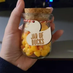 Jar of Ducks, Jar of Ducks Gift Jar, 50PCS Cute Mini Ducks, Give a Duck in a Bottle, White Elephant Gift, Funny Gift, Gag Gift, Glass Can Cup Gifts For Duck Lover