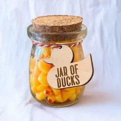 Jar of Ducks, Jar of Ducks Gift Jar, 50PCS Cute Mini Ducks, Give a Duck in a Bottle, White Elephant Gift, Funny Gift, Gag Gift, Glass Can Cup Gifts For Duck Lover