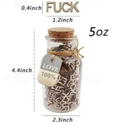 Jar of Fucks Hugs to Give,Small Jar of Fucks Gift Jar- Perfect Prank Gag Gift, Decoration Gifts