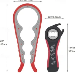 Jar Opener 5 in 1 Multi Function Can Opener Bottle Opener Kit with Silicone Handle Easy to Use for Children Elderly and Arthritis Sufferers