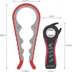 Jar Opener 5 in 1 Multi Function Can Opener Bottle Opener Kit with Silicone Handle Easy to Use for Children Elderly and Arthritis Sufferers
