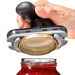 Jar Opener, Adjustable Jar & Bottle Opener, Adjustable Multifunctional Metal Can Opener, Jar Lid Gripper, Manual Jar Bottle Opener, Kitchen Accessories, Party Supplies