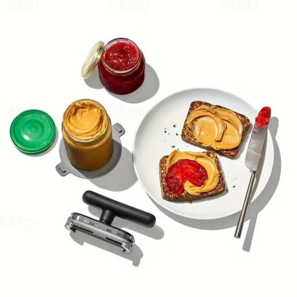 Jar Opener, Adjustable Jar & Bottle Opener, Adjustable Multifunctional Metal Can Opener, Jar Lid Gripper, Manual Jar Bottle Opener, Kitchen Accessories, Party Supplies