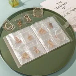 Jewelry Storage Box Ear Studs Anti Oxidation Ring Hand Ornament Transparent Dustproof Storage Bag Necklace Jewelry Book Sealed Bag