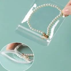 Jewelry Storage Box Ear Studs Anti Oxidation Ring Hand Ornament Transparent Dustproof Storage Bag Necklace Jewelry Book Sealed Bag