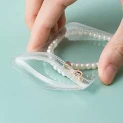 Jewelry Storage Box Ear Studs Anti Oxidation Ring Hand Ornament Transparent Dustproof Storage Bag Necklace Jewelry Book Sealed Bag