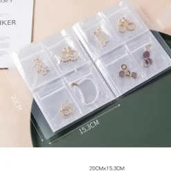Jewelry Storage Box Ear Studs Anti Oxidation Ring Hand Ornament Transparent Dustproof Storage Bag Necklace Jewelry Book Sealed Bag