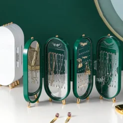 Jewelry Storage Box Earrings Earrings Earrings Necklaces Hand Jewelry Box Household Multifunctional Folding Portable Display Stand