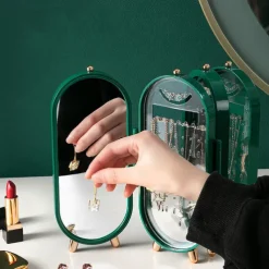 Jewelry Storage Box Earrings Earrings Earrings Necklaces Hand Jewelry Box Household Multifunctional Folding Portable Display Stand