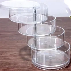 Jewelry Storage Box Storage Rack Multi-Layer Rotating Earrings Hairpin Headdress Head Rope Box Exquisite Finishing Jewelry Box