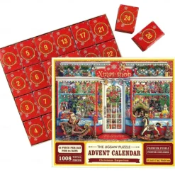Jigsaw Puzzle Advent Calendar 2025-1008 Pieces Jigsaw Puzzle for Adult Kids,24 Days Countdown Calendar,The Birth of Jesus,Family Game Puzzle,Christmas Gift Idea for Teens