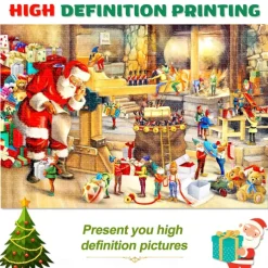 Jigsaw Puzzle Advent Calendar 2025-1008 Pieces Jigsaw Puzzle for Adult Kids,24 Days Countdown Calendar,The Birth of Jesus,Family Game Puzzle,Christmas Gift Idea for Teens
