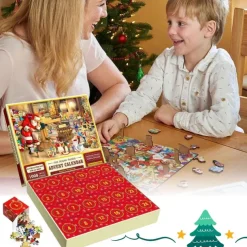 Jigsaw Puzzle Advent Calendar 2025-1008 Pieces Jigsaw Puzzle for Adult Kids,24 Days Countdown Calendar,The Birth of Jesus,Family Game Puzzle,Christmas Gift Idea for Teens