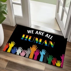 June Pride Month Gay Pride Month LGBTQ LGBT Rainbow Doormat Non-Slip Oil Proof Rug Indoor Outdoor Mat Bedroom Decor Bathroom Mat Entrance Rug