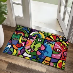 June Pride Month Rainbow Pride Month LGBTQ LGBT Abstract Art Doormat Kitchen Mat Floor Mat Non-Slip Area Rug Oil Proof Rug Indoor Outdoor Mat Bedroom Decor Bathroom Mat Entrance Entreyway Rug