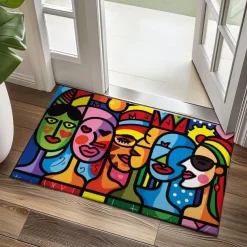 June Pride Month Rainbow Pride Month LGBTQ LGBT Abstract Art Doormat Kitchen Mat Floor Mat Non-Slip Area Rug Oil Proof Rug Indoor Outdoor Mat Bedroom Decor Bathroom Mat Entrance Entreyway Rug