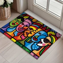 June Pride Month Rainbow Pride Month LGBTQ LGBT Abstract Art Doormat Kitchen Mat Floor Mat Non-Slip Area Rug Oil Proof Rug Indoor Outdoor Mat Bedroom Decor Bathroom Mat Entrance Entreyway Rug