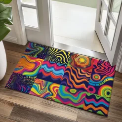 June Pride Month Rainbow Pride Month LGBTQ LGBT Abstract Art Doormat Kitchen Mat Floor Mat Non-Slip Area Rug Oil Proof Rug Indoor Outdoor Mat Bedroom Decor Bathroom Mat Entrance Entreyway Rug