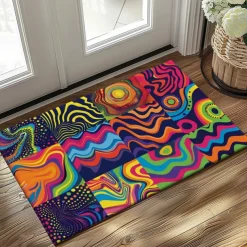 June Pride Month Rainbow Pride Month LGBTQ LGBT Abstract Art Doormat Kitchen Mat Floor Mat Non-Slip Area Rug Oil Proof Rug Indoor Outdoor Mat Bedroom Decor Bathroom Mat Entrance Entreyway Rug