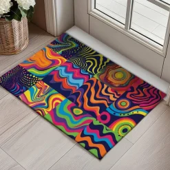 June Pride Month Rainbow Pride Month LGBTQ LGBT Abstract Art Doormat Kitchen Mat Floor Mat Non-Slip Area Rug Oil Proof Rug Indoor Outdoor Mat Bedroom Decor Bathroom Mat Entrance Entreyway Rug