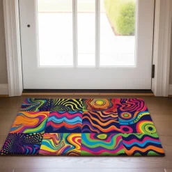 June Pride Month Rainbow Pride Month LGBTQ LGBT Abstract Art Doormat Kitchen Mat Floor Mat Non-Slip Area Rug Oil Proof Rug Indoor Outdoor Mat Bedroom Decor Bathroom Mat Entrance Entreyway Rug