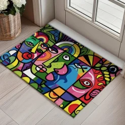 June Pride Month Rainbow Pride Month LGBTQ LGBT Abstract Art Doormat Kitchen Mat Floor Mat Non-Slip Area Rug Oil Proof Rug Indoor Outdoor Mat Bedroom Decor Bathroom Mat Entrance Entreyway Rug