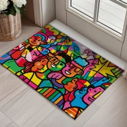 June Pride Month Rainbow Pride Month LGBTQ LGBT Abstract Art Doormat Kitchen Mat Floor Mat Non-Slip Area Rug Oil Proof Rug Indoor Outdoor Mat Bedroom Decor Bathroom Mat Entrance Entreyway Rug