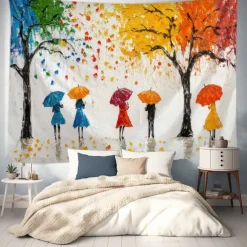 June Pride Month Rainbow Painting Hanging Tapestry Wall Art Large Tapestry Mural Decor Photograph Backdrop Blanket Curtain Home Bedroom Living Room Decoration