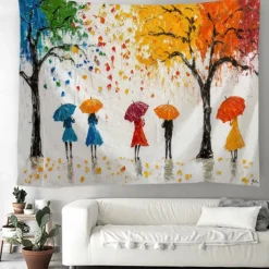 June Pride Month Rainbow Painting Hanging Tapestry Wall Art Large Tapestry Mural Decor Photograph Backdrop Blanket Curtain Home Bedroom Living Room Decoration