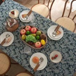 Jungle Pattern Table Cloth Retro Floral Table Cover Jacquard Tablecloth Red Elegant Style Custom Living Room Spring Home Decor Custom Size