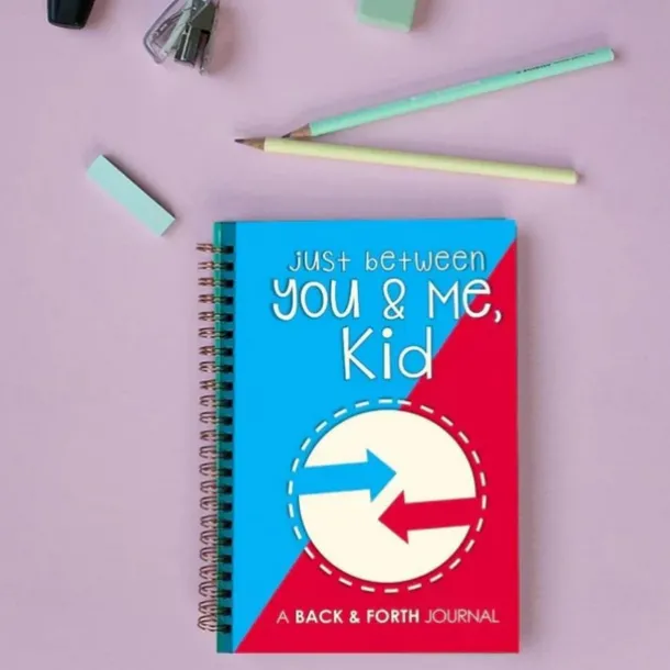 Just Between You & Me, Kid,A Back & Forth Journal Between Grown-Up & Kid,Heartfelt Parent-Child Interactive Journal with Prompts for Meaningful Conversations, Shared Memories & Creative Expression