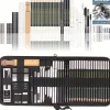 KALOUR 54-Pack Sketch Drawing Pencils Kit With SketchbookInclude GraphiteCharcoal Pencils And Artists ToolsPro Art Drawing Supplies For Adults Students Beginnersideal For Sketching Shading