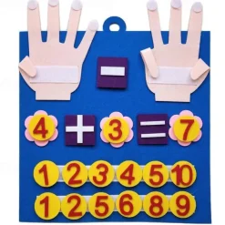 Kid Felt Finger Numbers Math Toys, Children Counting Early Learning Educational Board, For Toddler Teaching Aid Gift For Kids, Back to School Supplies
