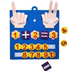 Kid Felt Finger Numbers Math Toys, Children Counting Early Learning Educational Board, For Toddler Teaching Aid Gift For Kids, Back to School Supplies