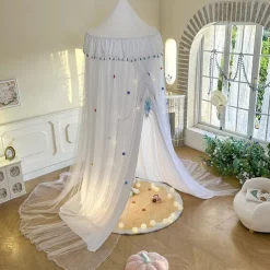 Kids Bed Canopy Double Layer Canopy for Bed,Nursery Room Baby Crib Tent Mosquito Net for Girls Boys