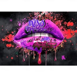 Kiss Me Graffiti Lips Pop Art Canvas Painting Abstract Love Poster And Print Art Wall Pictures For Living Room Home Decoration
