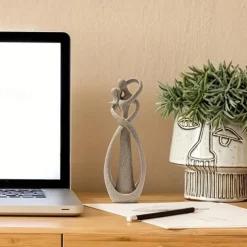 Kissing Couple Statue Abstract Sculpture Resin Statue Home Decor Modern Home Office Desktop Shelf Bookshelf Decoration,Christmas Gift