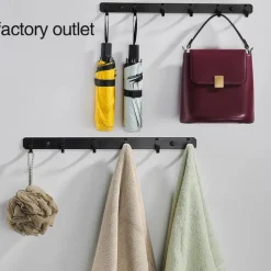 Kitchen Bathroom Hardware Set Space Aluminum Bathroom Hanger Black Hook Wall Mount Aluminum Coat Hook Bathroom Robe Hooks Hat Rack