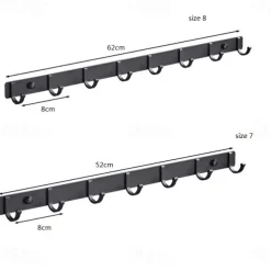 Kitchen Bathroom Hardware Set Space Aluminum Bathroom Hanger Black Hook Wall Mount Aluminum Coat Hook Bathroom Robe Hooks Hat Rack