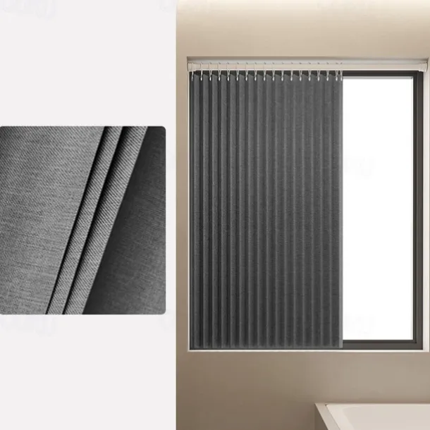 Kitchen Curtains Doorways Pleated Folding Curtain with Hooks Waterproof Fabric Doors Curtain for Closet and Room Divider 1 Panel