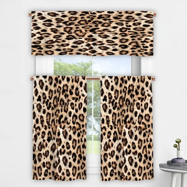 Kitchen Curtains Valance Tier Printed Marble Pattern Waterproof Oil Proof Stain Resistant Kitchen Bedroom Small Curtains