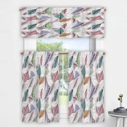 Kitchen Curtains Valance Tier Printed Marble Pattern Waterproof Oil Proof Stain Resistant Kitchen Bedroom Small Curtains