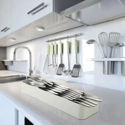 Kitchen Drawer Organizer Tray Spoon Cutlery Separation Finishing Storage Box Cutlery Kitchen Storage Organization