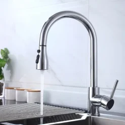 Kitchen Faucet - Single Handle One Hole Chrome / Nickel Brushed / Electroplated Pull-out / Pull-down / Standard Spout Centerset Modern Contemporary Kitchen Taps